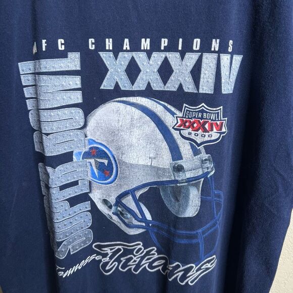 Vintage NFL Tennessee Titans Big Helmet Tultex T Shirt Medium - Picture 2 of 4